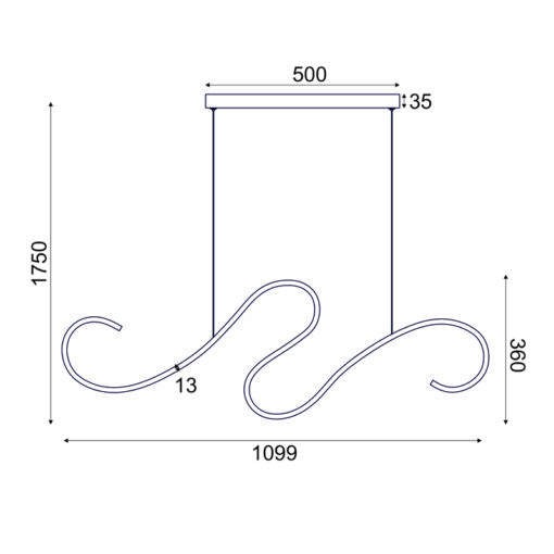 ΚΡΕΜΑΣΤΟ ΦΩΤΙΣΤΙΚΟ LED 27W 3000K 1890LM CALISTA ΜΑΥΡΟ ΑΛΟΥΜΙΝΙΟ IP20 110X6XH175CM ACA DECOR – YL1809LEDPBK