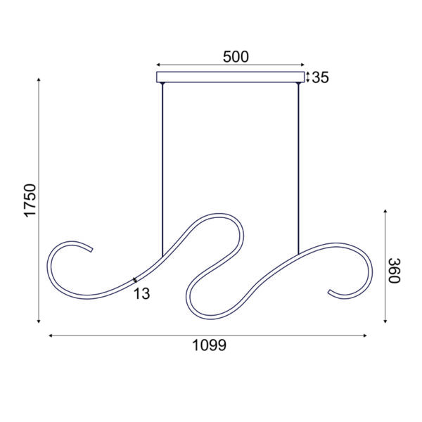 ΚΡΕΜΑΣΤΟ ΦΩΤΙΣΤΙΚΟ LED 27W 3000K 1890LM CALISTA ΛΕΥΚΟ ΑΛΟΥΜΙΝΙΟ IP20 110X6XH175CM ACA DECOR – YL1809LEDPWH