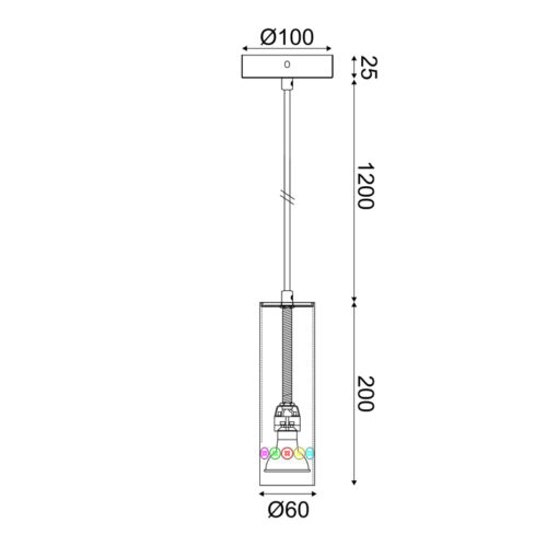 ΚΡΕΜΑΣΤΟ ΦΩΤΙΣΤΙΚΟ 1XGU10 BUTTONS ΛΕΥΚΟ ΜΕΤ/ΚΟ IP20 D6XD10XH150CM ACA DECOR – YL22271PCF
