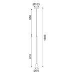 ΚΡΕΜΑΣΤΟ ΦΩΤΙΣΤΙΚΟ 1ΧGU10 CLOUZOT ΛΕΥΚΟ ΜΕΤ/ΚΟ IP20 D7,5XD10XH190CM ACA DECOR – YL22801PWH