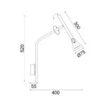 ΕΠΙΤΟΙΧΟ ΦΩΤΙΣΤΙΚΟ 1XGU10 CLOUZOT ΧΡΥΣΟ ΜΕΤ/ΚΟ IP20 40X52X8CM ACA DECOR – YL22801WGD