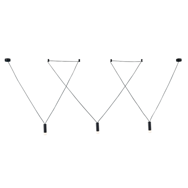 ΚΡΕΜΑΣΤΟ ΦΩΤΙΣΤΙΚΟ 3ΧG9 ΜΑΥΡΟ ΑΛΟΥΜΙΝΙΟ 3x D3,6XH13CM ΚΑΛΩΔΙΟ 6,6M 4HOOKS TERES ACA DECOR  – YL22P3BK