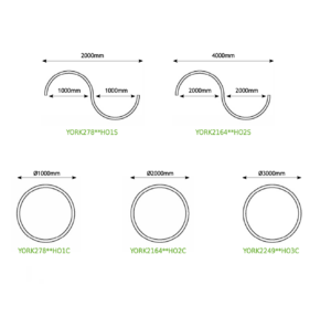 Κρεμαστό Γραμμικό Φωτιστικό Up-Down σε Σχήμα Κύκλου και S YORK ACA