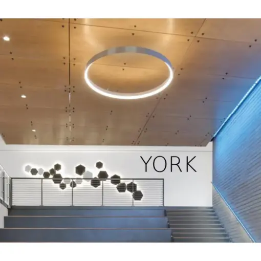 Κρεμαστό Γραμμικό Φωτιστικό Up-Down σε Σχήμα Κύκλου και S YORK ACA
