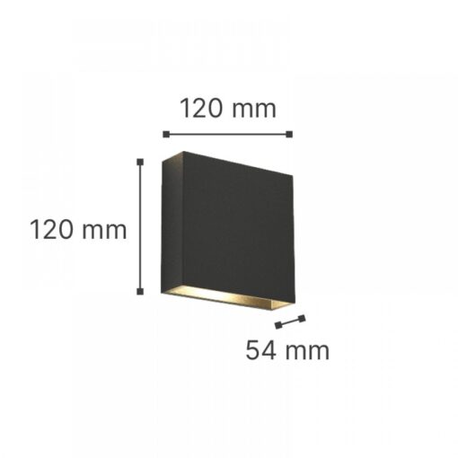 it-Lighting Yellowstone LED 4W Outdoor Up-Down Adjustable Wall Lamp Grey D:12cmx12cm (80200931)