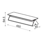 ACA DECOR   – Επίτοιχο Φωτιστικό LED 15W 3000K Αλουμίνιο Γκρι 46X8X5,5cm
