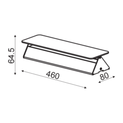 ACA DECOR   – Επίτοιχο Φωτιστικό LED 15W 3000K Αλουμίνιο Γκρι 46X8X5,5cm