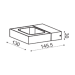 ACA DECOR   – Επίτοιχο Φωτιστικό LED 6W 3000K Αλουμίνιο Μαύρο 14,5X13X3cm