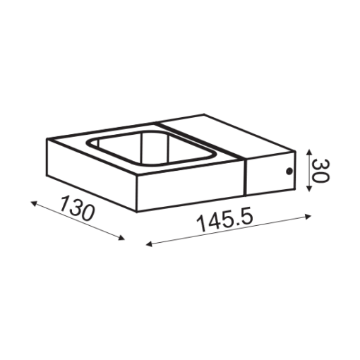 ACA DECOR   – Επίτοιχο Φωτιστικό LED 6W 3000K Αλουμίνιο Μαύρο 14,5X13X3cm