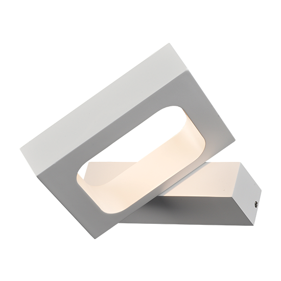 ACA DECOR   – Επίτοιχο Φωτιστικό LED 6W 3000K Αλουμίνιο Λευκό 14,5X13X3cm