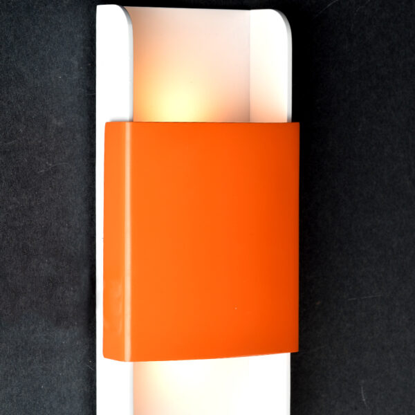 ACA DECOR   – Επίτοιχο Φωτιστικό LED 12W 3000K Αλουμίνιο Πορτοκαλί + Λευκό 25X11X5