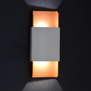 ACA DECOR   – Επίτοιχο Φωτιστικό LED 12W 3000K Αλουμίνιο Λευκό + Χρυσό 25X11X5,3cm