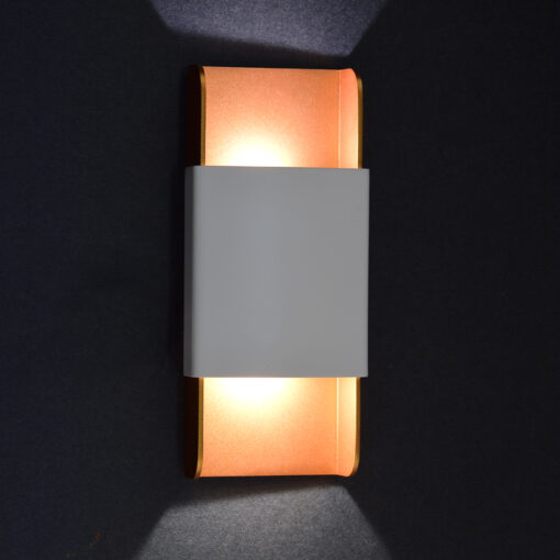 ACA DECOR   – Επίτοιχο Φωτιστικό LED 12W 3000K Αλουμίνιο Λευκό + Χρυσό 25X11X5,3cm