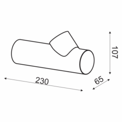 ACA DECOR   – Επίτοιχο Φωτιστικό LED 6W 3000K Αλουμίνιο Μαύρο 23Χ10,7Χ6,5cm