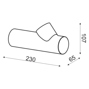 ACA DECOR   – Επίτοιχο Φωτιστικό LED 6W 3000K Αλουμίνιο Μαύρο 23Χ10,7Χ6,5cm