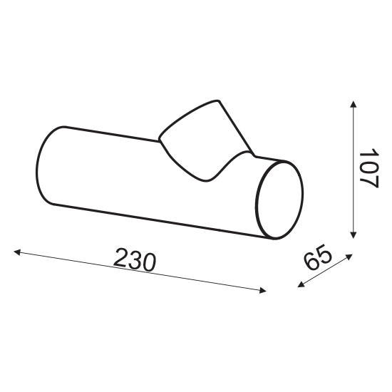 ACA DECOR   – Επίτοιχο Φωτιστικό LED 6W 3000K Αλουμίνιο Μαύρο 23Χ10,7Χ6,5cm