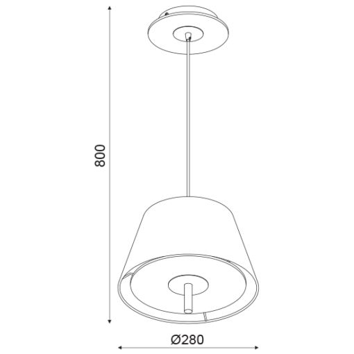 ACA DECOR   – Κρεμαστό Φωτιστικό 1ΧE27 Απόχρωση Τσιμέντο Mdf + Λευκό Μέταλλο + Ύφασμα Φ28ΧΗ80cm