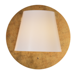 ACA DECOR – Επιτοίχιο Φωτιστικό LED 5W 3000Κ Αντικέ Ορείχαλκος Mdf + Λευκό Πλαστικό Φ25Χ12,5