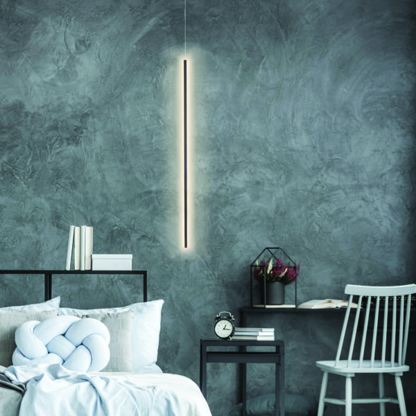 ΚΡΕΜΑΣΤΟ Φ/Σ LED 18W DIM ΑΦΗΣ 3000K 920LM AVENUE ΜΑΥΡΟ ΜΕΤ/ΚΟ IP20 D8XD1,8XH250CM ACA – ZM16LEDP100BK