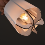 ACA DECOR   – Επιδαπέδιο Φωτιστικό 1ΧE27 Λευκό Πλαστικό Απόχρωση Ξύλου Mdf Φ25XH160