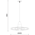 ACA DECOR   – Κρεμαστό Φωτιστικό 1ΧE27 Απόχρωση Σκούρου Ξύλου Mdf + Λευκό Μεταλλικό ACA – ZM170051P