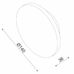 ACA DECOR  – Επιτοίχιο Φωτιστικό LED 5W 3000Κ Απόχρωση Τσιμέντο Mdf Κύκλος Φ140  ZM1705LEDWC