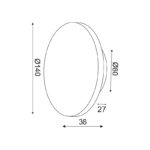 ΕΠΙΤΟΙΧΟ Φ/Σ LED 5W 3000Κ 400LM ΑΝ.ΚΑΦΕ ΔΕΡΜΑ MDF ΚΥΚΛΟΣ Φ14ΧΗ3,6CM ECLIPSE ACA – ZM1705LEDWLL