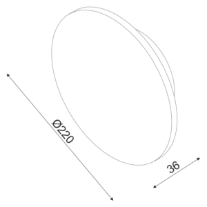 ACA DECOR   – Επίτοιχο Φωτιστικό LED 10W 3000Κ Μαύρο Mdf Κύκλος Φ22 ZM1710LEDWB
