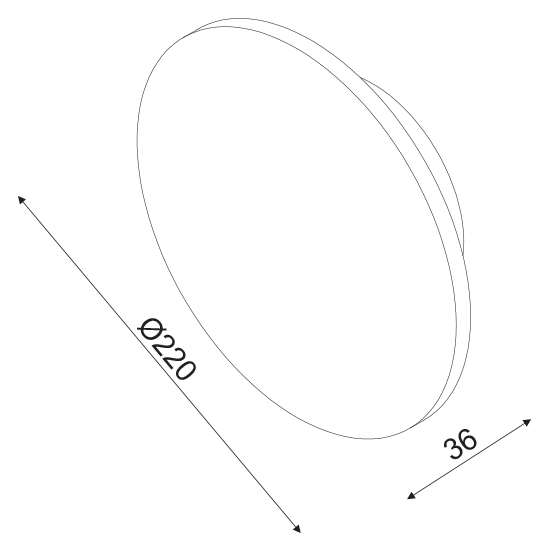 ACA DECOR   – Επίτοιχο Φωτιστικό LED 10W 3000Κ Μαύρο Mdf Κύκλος Φ22 ZM1710LEDWB