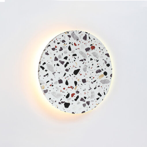 ΕΠΙΤΟΙΧΟ Φ/Σ LED 10W 3000Κ 800LM TERRAZZO MDF ΚΥΚΛΟΣ Φ22ΧΗ3,6CM ECLIPSE ACA – ZM1710LEDWT