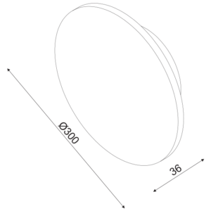 ACA DECOR   – Επίτοιχο Φωτιστικό LED 15W 3000Κ Μαύρο Mdf Κύκλος Φ30 ZM1715LEDWB