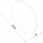 ACA DECOR   – Επιτοίχιο Φωτιστικό LED 15W 3000Κ Αντικέ Ορείχαλκος Mdf Κύκλος Φ30ΧΗ3,6cm