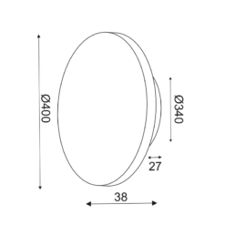 ΕΠΙΤΟΙΧΟ ΦΩΤΙΣΤΙΚΟ LED 24W 3000Κ 1920LM ΑΝ.ΚΑΦΕ ΔΕΡΜΑ MDF ΚΥΚΛΟΣ Φ40ΧΗ3,6CM ECLIPSE ACA – ZM1724LEDWLL