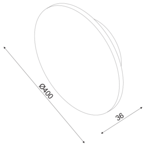 ACA DECOR   – Επιτοίχιο Φωτιστικό LED 24W 3000Κ Απόχρωση Ανοιχτό Ξύλο Mdf Κύκλος Φ40XH3,6cm