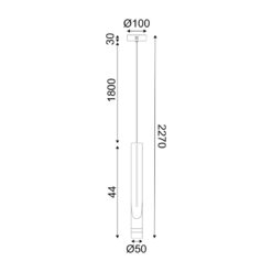 Κρεμαστό Φωτιστικό ESTRELA LED 5W Μαύρο Θερμό 3000K – ZM26LEDP6BK