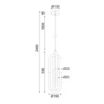 ΚΡΕΜΑΣΤΟ Φ/Σ LED 16W 3000K 1120LM VENUS ΧΡΩΜΙΟ ΜΕΤ/ΚΟ IP20 15X15XH230CM ACA – ZM33LEDP15CH