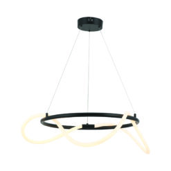 ΚΡΕΜΑΣΤΟ ΦΩΤΙΣΤΙΚΟ LED 36W 3000K 2100LM KYMA ΜΑΥΡΟ ΜΕΤΑΛΛΙΚΟ IP20 D60XH230CM ACA – ZM36LEDP60BK