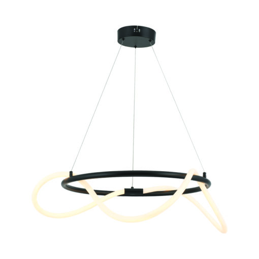 ΚΡΕΜΑΣΤΟ ΦΩΤΙΣΤΙΚΟ LED 36W 3000K 2100LM KYMA ΜΑΥΡΟ ΜΕΤΑΛΛΙΚΟ IP20 D60XH230CM ACA – ZM36LEDP60BK