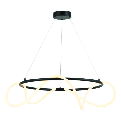 ΚΡΕΜΑΣΤΟ Φ/Σ LED 60W 3000K 3400LM KYMA ΜΑΥΡΟ ΜΕΤ/ΚΟ IP20 D80XH230CM ACA – ZM36LEDP80BK