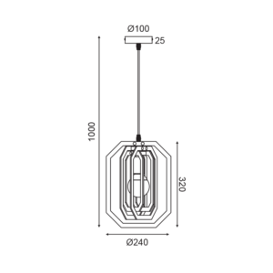  ACA DECOR   κρεμαστό φωτιστικό ορθογώνιο σε καμηλό δέρμα , ZM391P24WLL