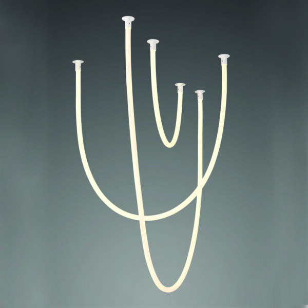 ΚΡΕΜΑΣΤΟ ΦΩΤΙΣΤΙΚΟ LED 60W 3000K 4000LM JUNGLE ΛΕΥΚΟ ΣΙΛΙΚΟΝΗ IP20 L240,L170,L100CM ACA – ZM42LEDP240