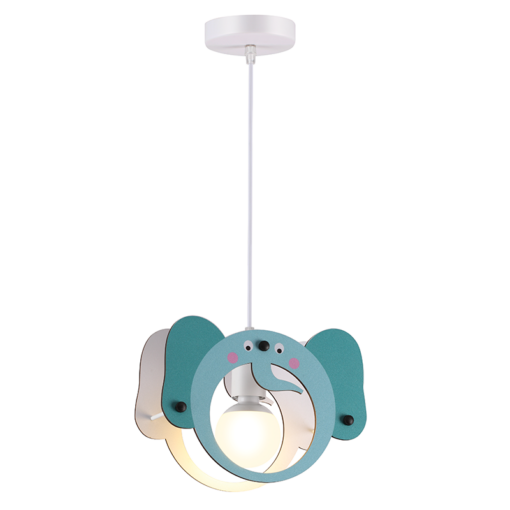 ACA DECOR  κρεμαστό παιδικό φωτιστικό ( Ελεφαντάκι ) 1xE27 σε μπλε χρώμα – ZM431P27