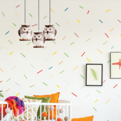 ACA DECOR  – Κρεμαστό Φωτιστικό 1ΧΕ14 Μπλε Πλαστικό Κουκουβάγια 15Χ13,5ΧΗ80cm