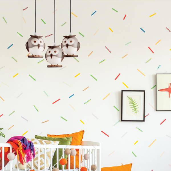 ACA DECOR  – Κρεμαστό Φωτιστικό 1ΧΕ14 Μπλε Πλαστικό Κουκουβάγια 15Χ13,5ΧΗ80cm