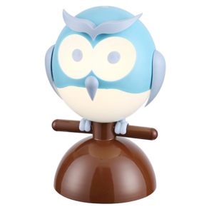 ACA DECOR  – Επιτραπέζιο Φωτιστικό 1ΧΕ14 Μπλε Πλαστικό Κουκουβάγια 15Χ13,5ΧΗ23cm