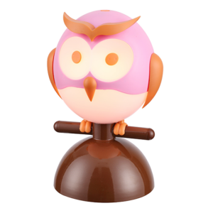 ACA DECOR  – Επιτραπέζιο Φωτιστικό 1ΧΕ14 Ροζ Πλαστικό Κουκουβάγια 15Χ13,5ΧΗ23cm