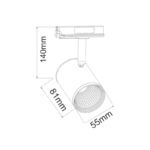 LED Φωτιστικό Ράγας 2 Καλωδίων Μαύρο 7W ACA 24° 500lm Θερμό 3000K ACA  – ZUNO730B2