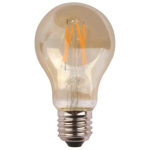 ΛΑΜΠΑ ΚΟΙΝΗ LED CROSSED FILAMENT 7W E27 2400K 220-240V GOLD GLASS DIMMABLE EUROLAMP – 147-78760