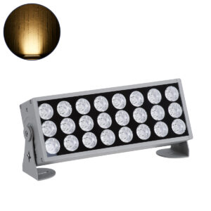 GloboStar® FLOOD-ZENA 90219 Προβολέας Wall Washer για Φωτισμό Κτιρίων LED 60W 5400lm 3° DC 24V Αδιάβροχο IP65 L37 x W9 x H26.5cm Θερμό Λευκό 2700K – Ασημί – 3 Years Warranty