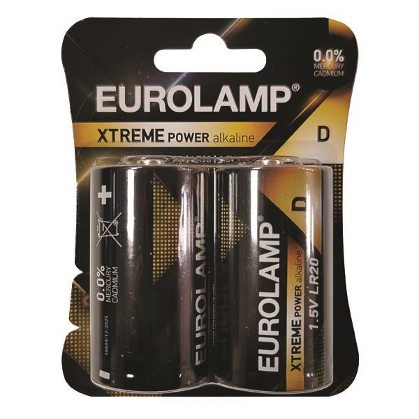 ΜΠΑΤΑΡΙΑ EXTREME D (LR20) 2τμχ 1,5V EUROLAMP 147-24123
